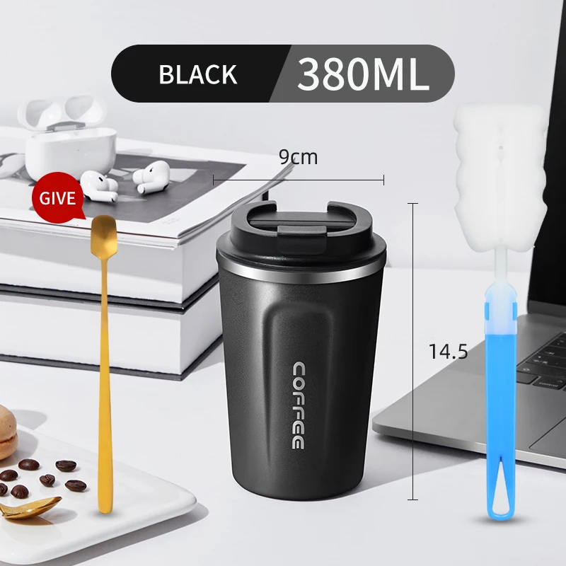 Copo Stanley Termico 380ML/510ML Thermos Flask Double Wall Stainless Steel  Coffee Mug Portable Travel Car