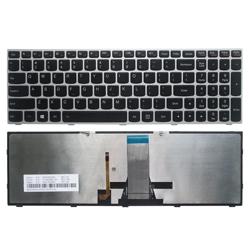 Nuovo Laptop Us Tastiera Retroilluminata Per Lenovo G50-70 G50-45 G50-30 B50 G50 G50-70M G50-30 G50-70At G50-45 G70 B50 B51 Y50 Z50