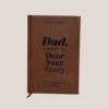 Dad Mom I Want To Hear Your Story Leather Journal Personalized Parents Guided Notebook For Share His Life  Birthday Gift 4