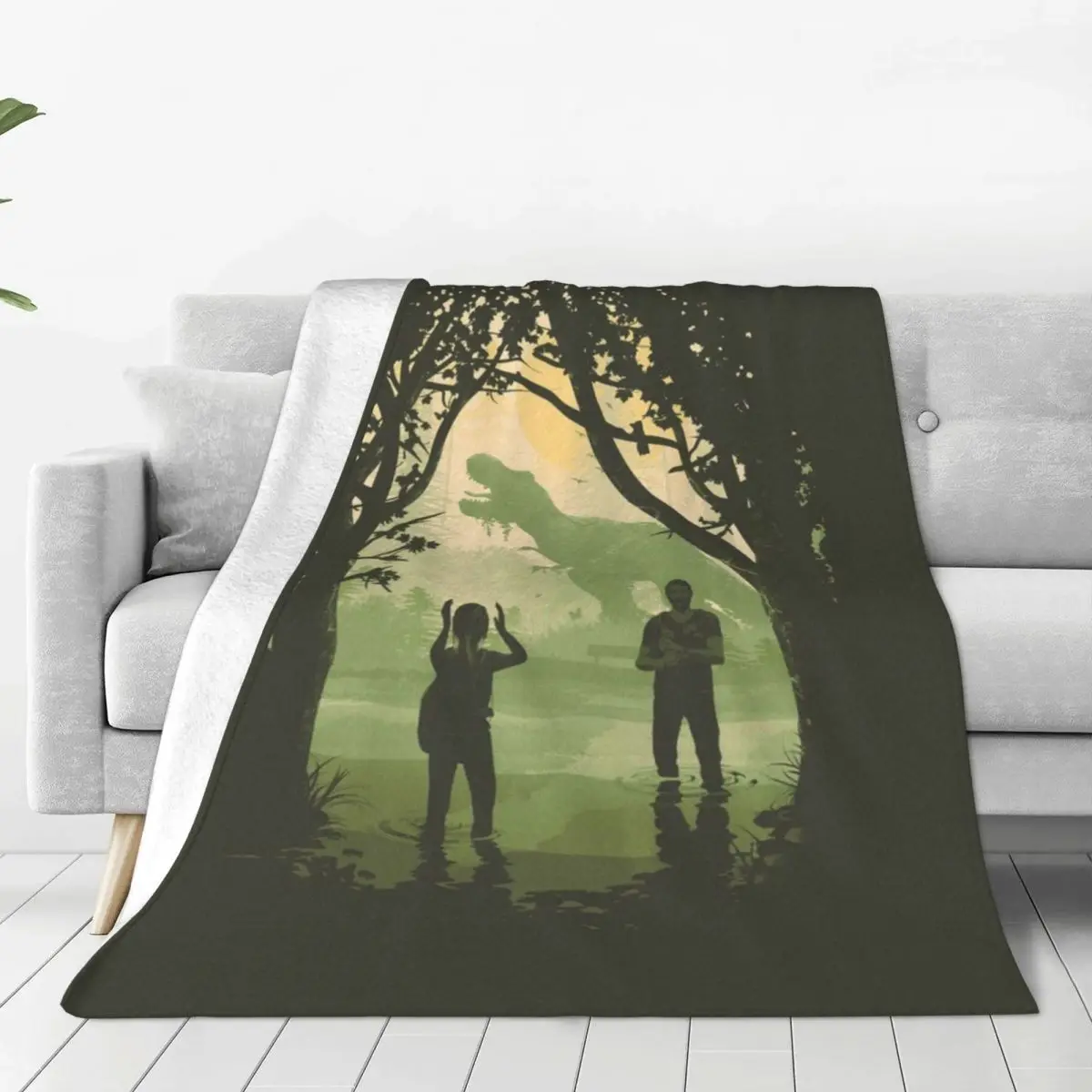 

The Last Of Us Horror Movie Plaid Blanket Velvet Summer Joel Ellie Breathable Lightweight Throw Blanket for Bedding Couch Quilt