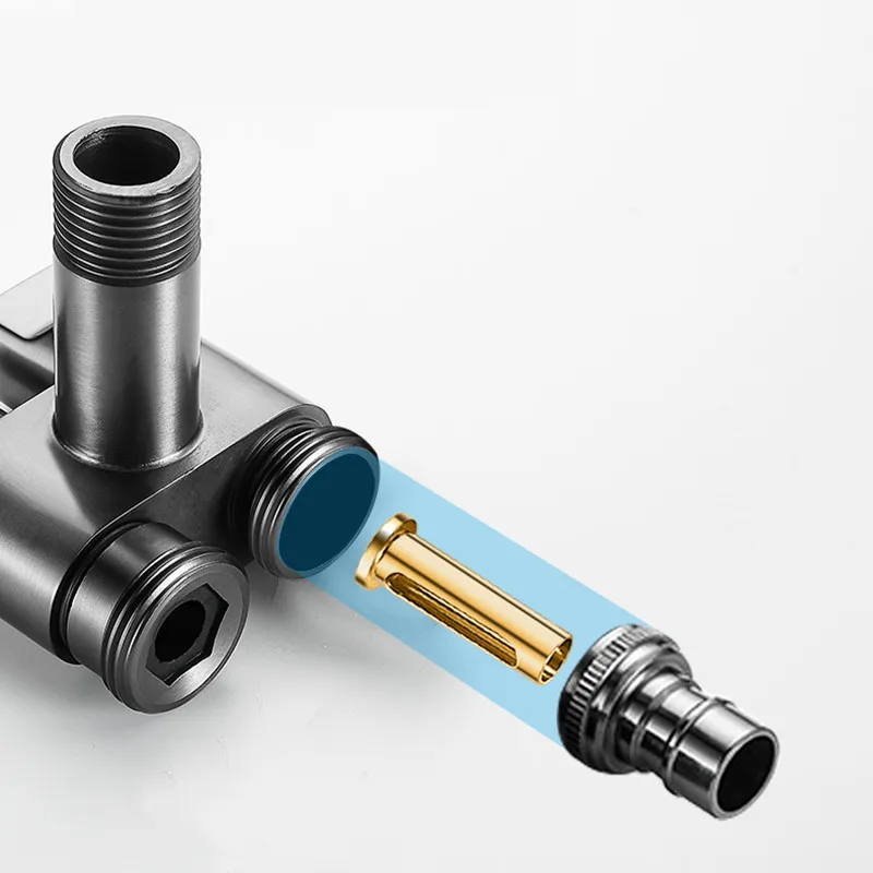 Valvole Angolari Doppia Uscita 20mm - Per WC, Lavatrice E Bidet, In Ottone - Foto 14