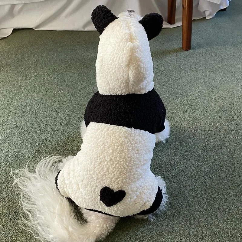 Autumn Winter Panda Dog Costume Transformations 4 Legged Clothes Teddy Bomei Bears Small Dog Pet Clothing 강아지옷 Roupa Para Caes