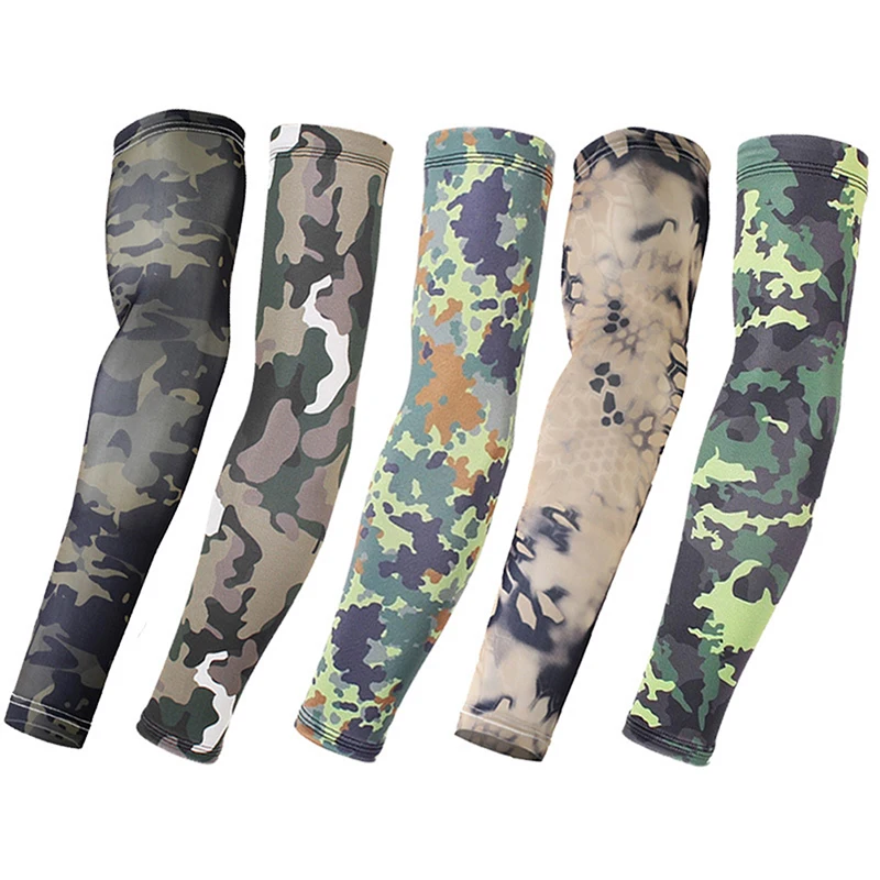 2pcs Tactical Camouflage Sports Arm Sleeve Basketball Cycling Arm