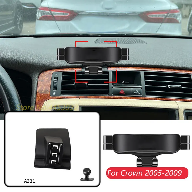 

Gravity Car Phone Holder For Toyota Crown 2005-2009 Base Mount Special GPS Stand Adjustable Bracket Interior accessories