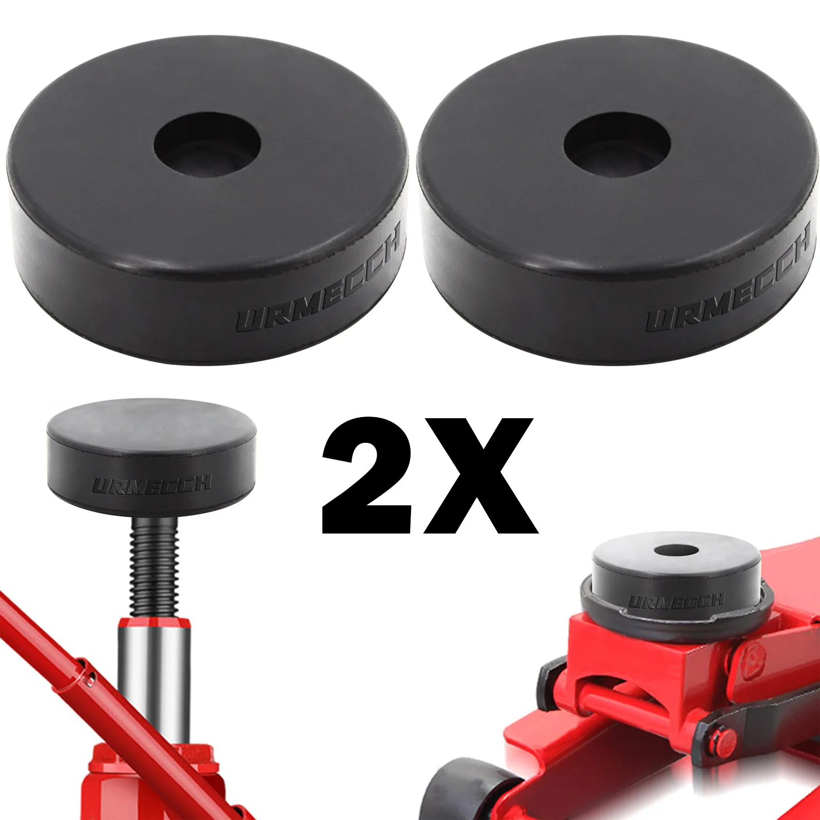 2 Pezzi Di Gomma Bottiglia Jack Pad Supporto Punto Adattatore Jack Ing Strumento Di Riparazione Rimozione Auto Per 2 Ton Bottle Jack Accessori Auto