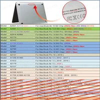 Étui pour ordinateur portable pour Macbook Air 13 étui M1 M2 couverture inférieure rigide Air 15 2025 M4 étui en cuir PU pour MacBook Pro 14 M4 Max 16.2 coque 6