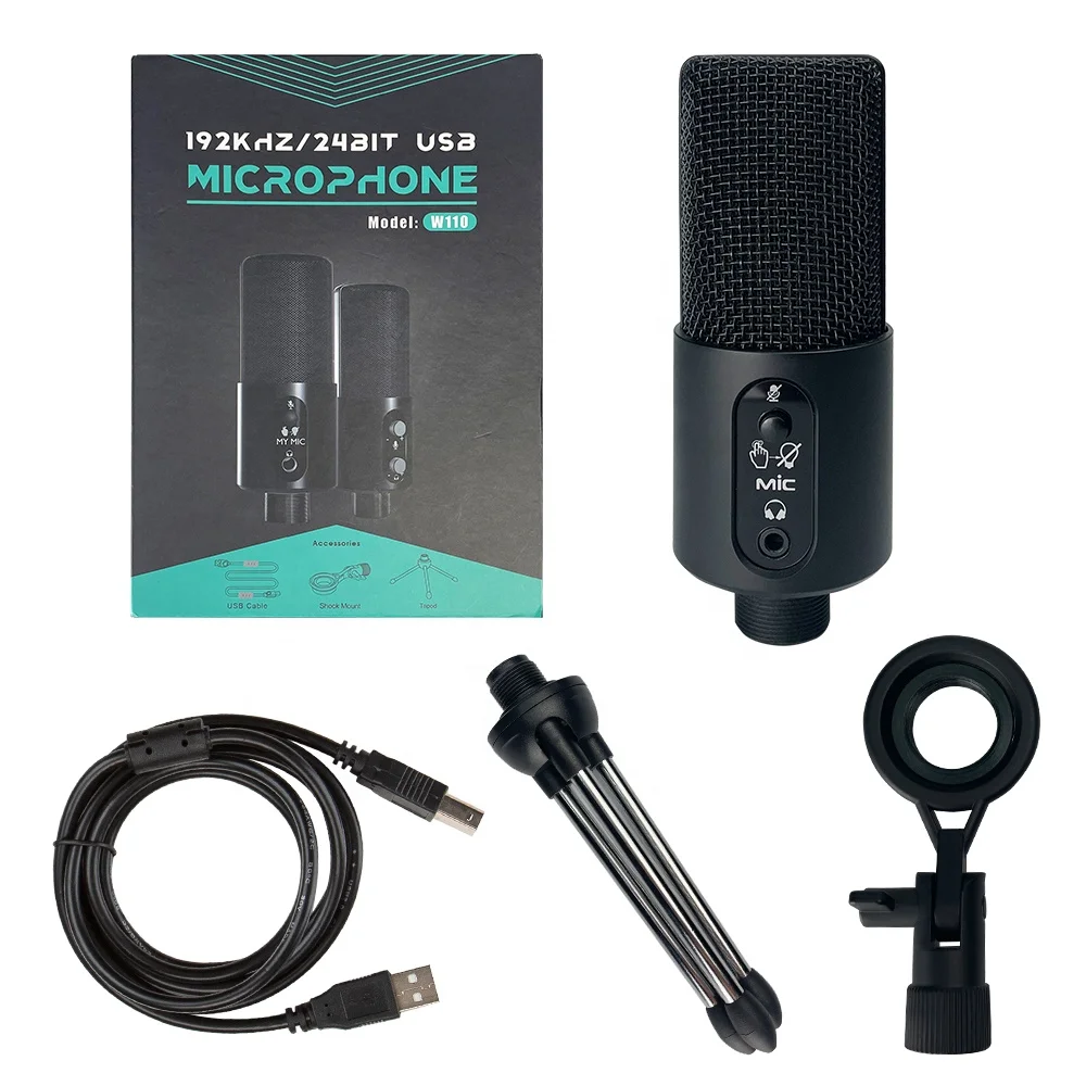 MY MIC W111 192khz Podcast Studio Recording Condenser USB Microphone For  Computer Gaming PC Laptop Vocals Broadcasting Singing - AliExpress