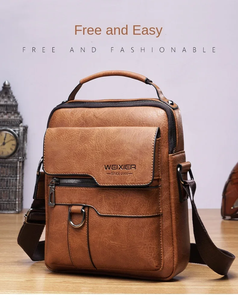 Men's Leather Crossbody Sling Bag - Stylish & Durable