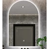 French Arched Bath Mirrors for Toilet Wall-mounted Dressing Touch Screen Mirrors Light Luxury Glass Design Mirrors for Bedroom 3