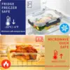 5-Pack 36 OZ Glass Storage Containers with Lids, Glass Meal Prep Containers Set, Airtight Lunch Containers with Lids, Microwave, 4