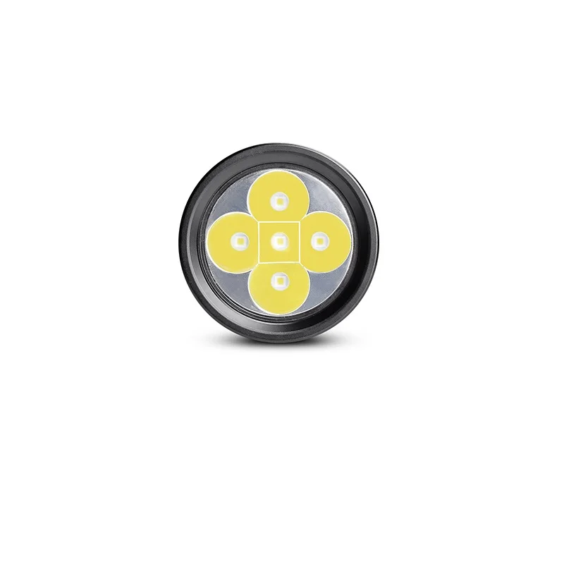 OrcaTorch D630 V2.0, 캐니스터 다이브 라이트, 5* CREE LED, 최대 4600루멘, 7 ° 빔 각도, 가장 밝은 모드에서 5시간 동안 작동 가능