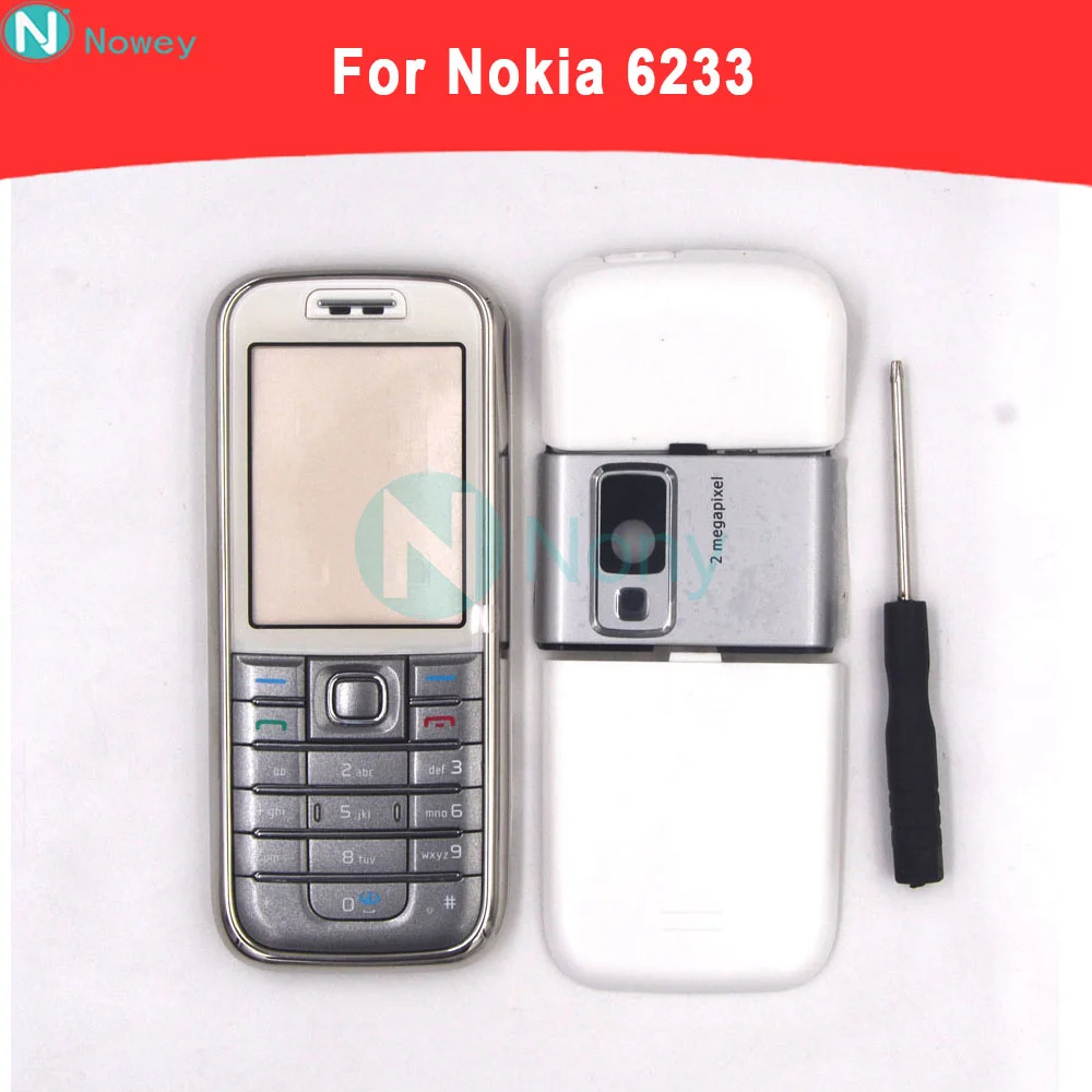 Nowey 6233 корпус для Nokia 6233 Телефон чехол с английской и русской  клавиатурой запасные части | AliExpress