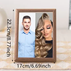 Customized Wooden Photo Frames for Cherished Memories - Unique Holiday Gift Ornaments (Brown - 8inch)