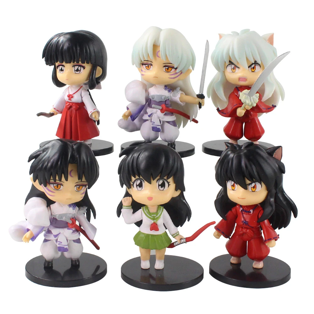 6pcs/Set 10cm Inuyasha Anime Kikyo 