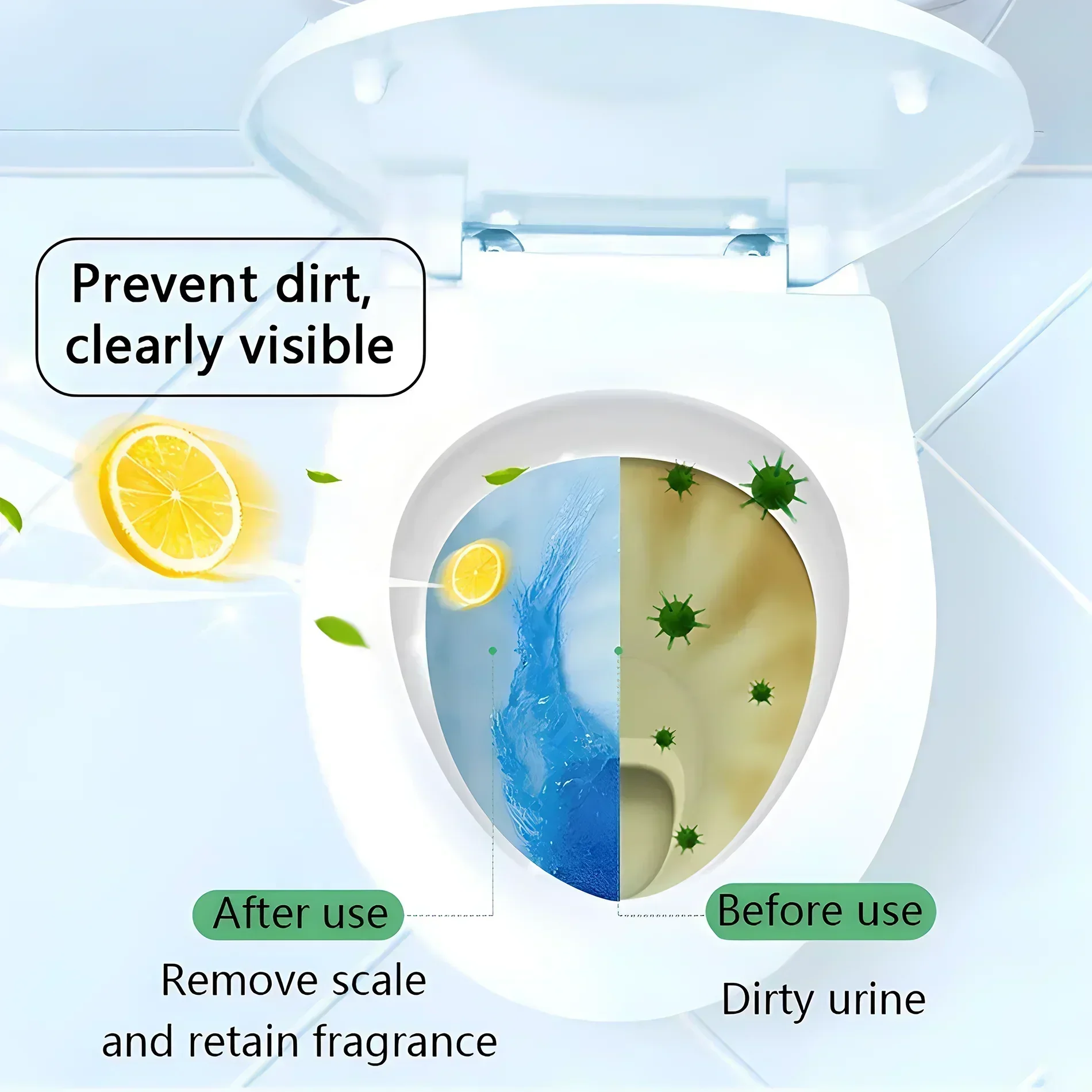 Toilet Cleaner Bowl Drain Tank Rose Fragrance Tablet Freshener Deodorization Stain Remover House Bathroom