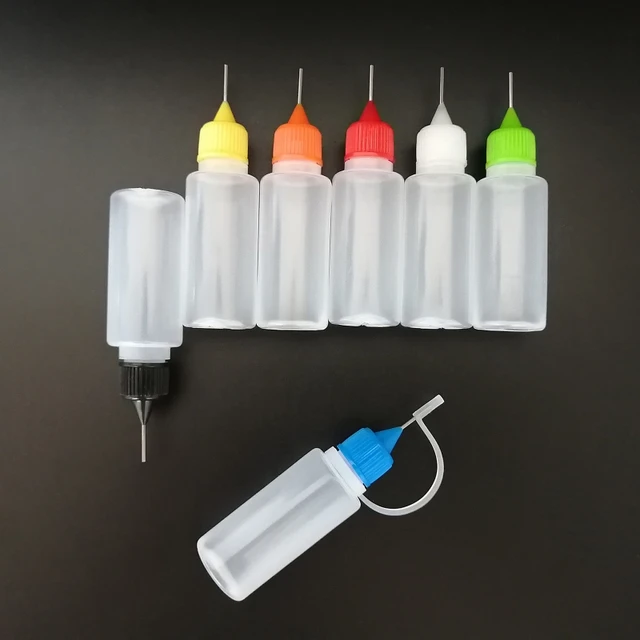 10 Pcs Small Glue Plastic Oil Dispenser Precision Tip Plastic Squeeze  Bottles For Liquids Pointy Needle