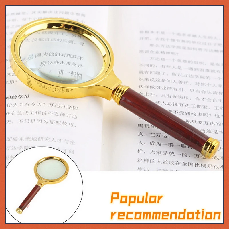 Real Glass Handheld Magnifying Glass with Light for Reading Small Prints,  map, Coins and Jewelry - LED Magnifying glass 5X 15X - AliExpress