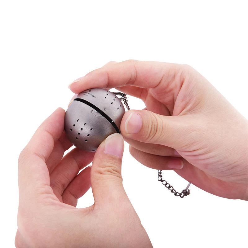 Tea Strainer Tea Ball Filter Mesh Titanium Cutlery for Outdoor Travel Camping portable tableware titanium tableware