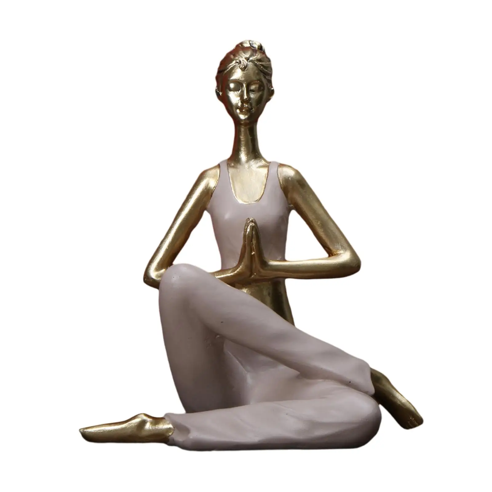 Yoga Statues Figurines Resin Crafts Ornament Yoga Girl Statue Yoga Sculpture for Desk Living Room Office Yoga Studio Shelf