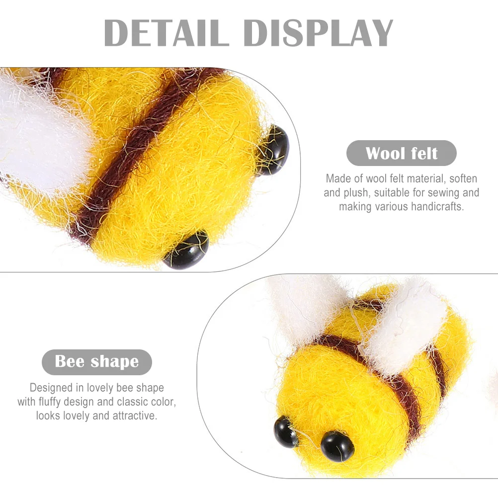 Mini Backpack Floral Decor Wool Felt Bee 25Pcs Craft Balls Cute Costume Accessories Party Decorations Party Favors Diy Shower