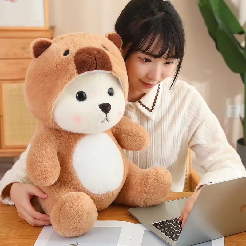 Plush Toy Cute brown bear fairy tale plush toy plush animals with hats bear Kawaii soft doll pillow girls room decoration children's gift