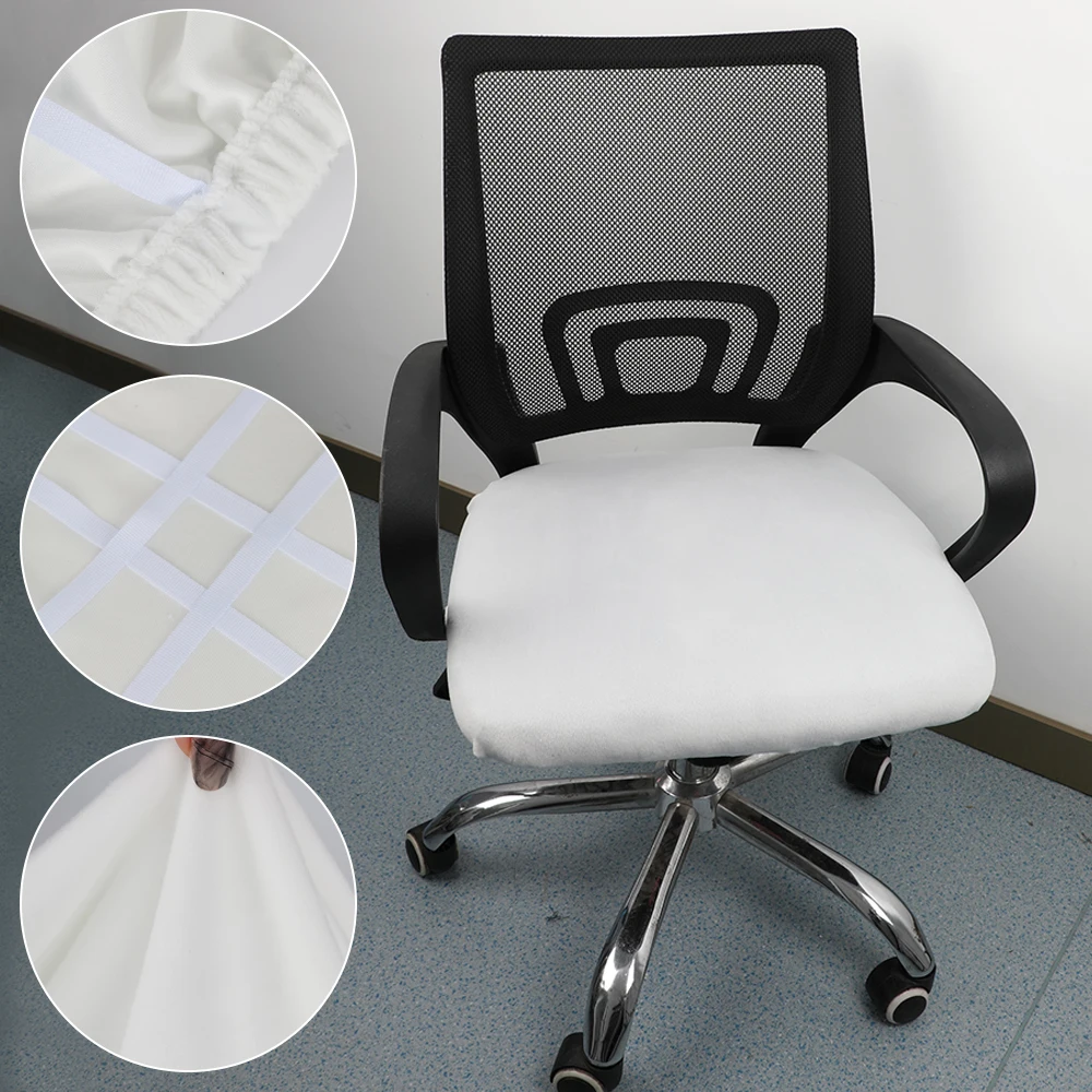 

Velvet Office Chair Cover Anti-dirty Computer Slipcovers Washable Swivel Seat Cover Soft Removable Chair Slip Elastic Dust Cover