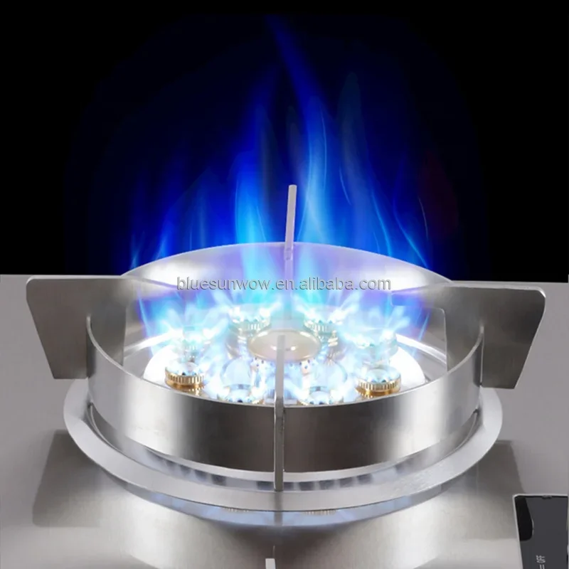 Factory Sale Kitchen High Quality Cooking 7.0KW High Power Stainless Steel Gas Cooker Stovetop 2 Burners Gas Stove