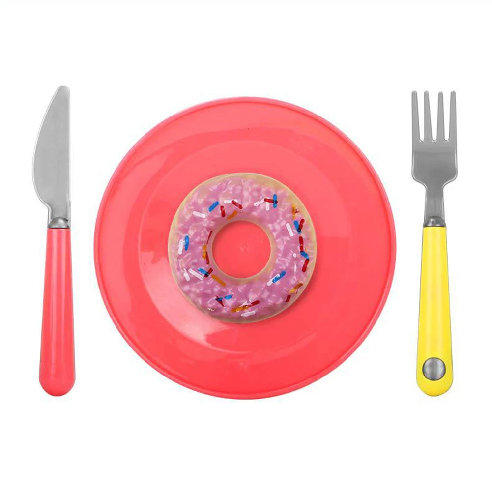 Tea Set Toys For Kids Educational Pretend Play Cups Bowls Saucers Fake Doughnuts