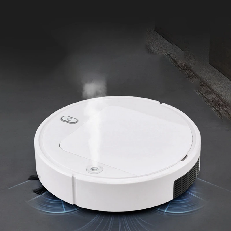 

3 In 1 Intelligent Sweeping Robot Vacuum Cleaner Humidifying Spray Rechargeable Lazy Broom For Both Dry And Wet Use
