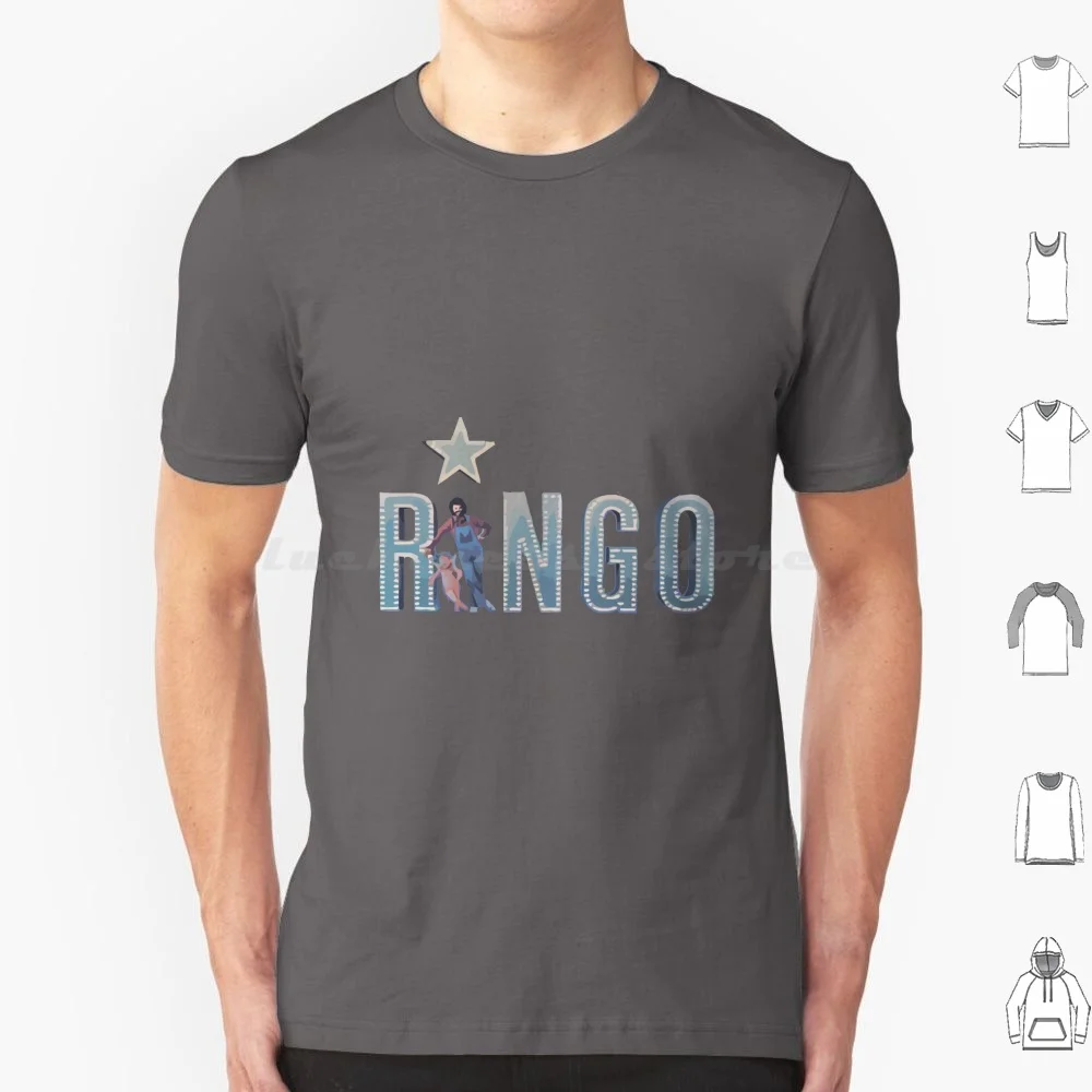 Ringo ( 1973 )-Maglietta Con Logo Album Minimalista 6Xl Cotton Cool Tee 1973 Ringo Solo Youre Sedici Non Vieni Facile La Musica Anni '60