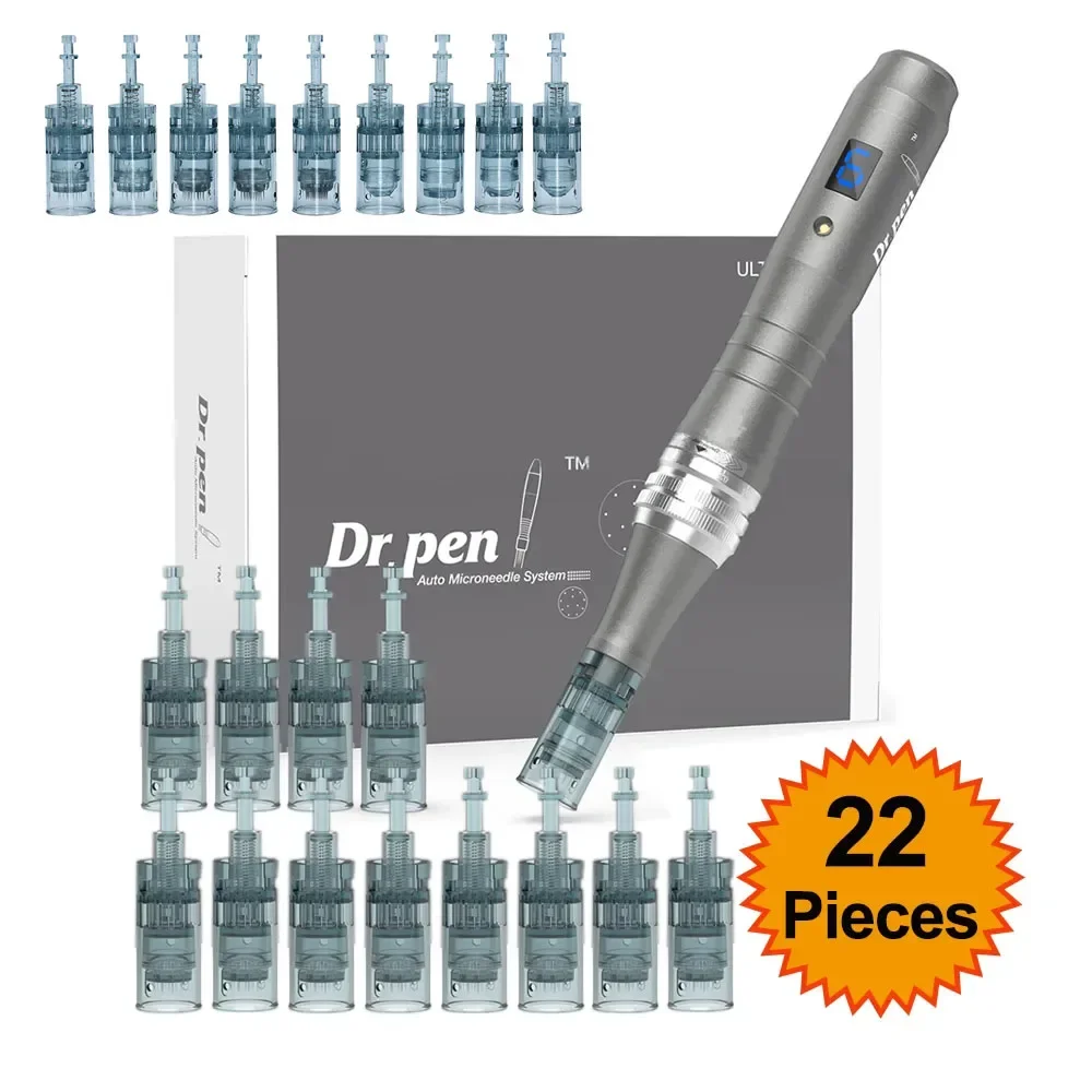 Dr pen Ultima M8 With 22 Cartridge Wireless Derma Microneedle Pen Skincare Kit MTS Treatment Professionals Use Beauty Machine microneedling derma pen