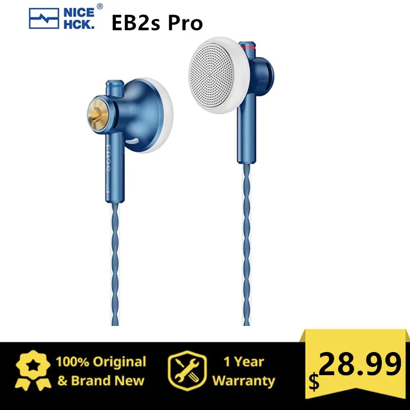 Nicehck Eb2s Pro 35 44 mm Plug Microfone Cabeça Chata Earbud Hifi Fone de Ouvido com Fio 154 mm Lcp Diafragma Música Dinâmica Fone de Ouvido Vocal