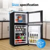 4.0 Cu.Ft Apartment Size Refrigerator, Samll Refrigerator, dorm fridges with freezer for Apartment, Office, Kitchen, Dorm, Compa 2