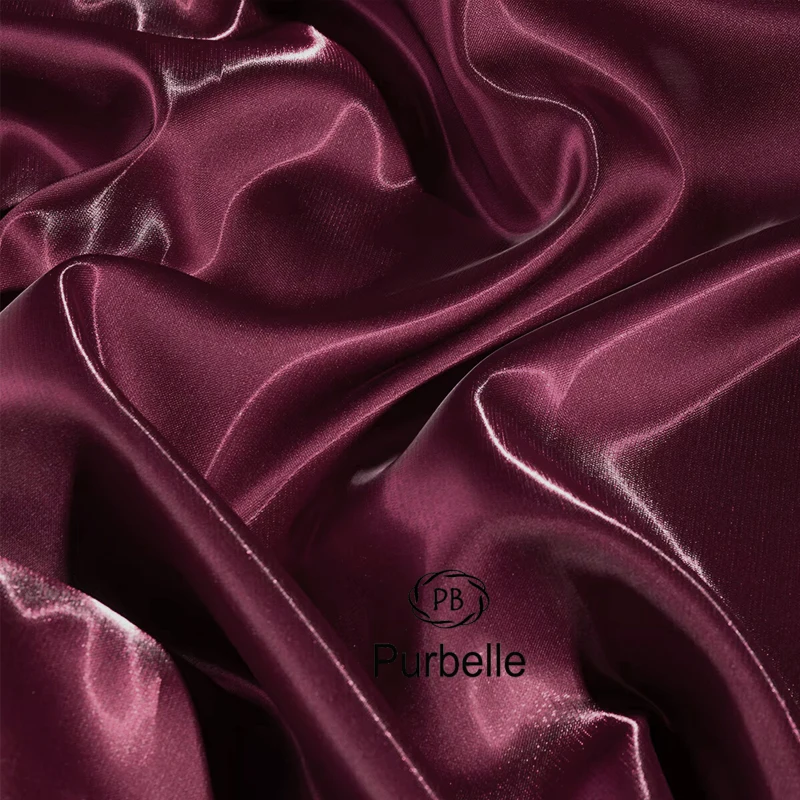 Ivory White Luxury Glossy Metallic Liquid Satin Fabric