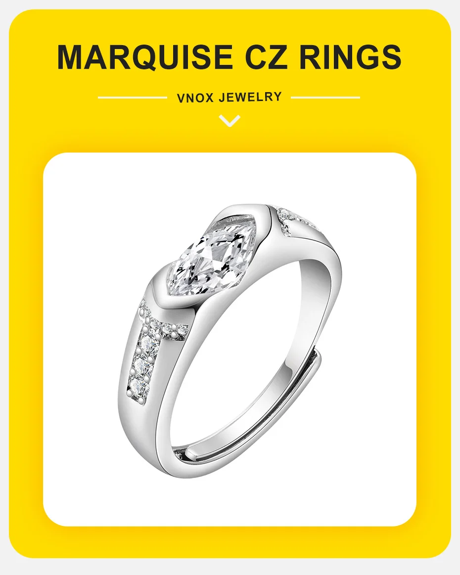 Vnox 4 Stück/Set geometrischer bunter Zirkon-Stein-Ring, Unisex-Vintage-Stapel-Knöchelringe, offener Ring aus blauem Kristall für Damen und Herren – Detail 2