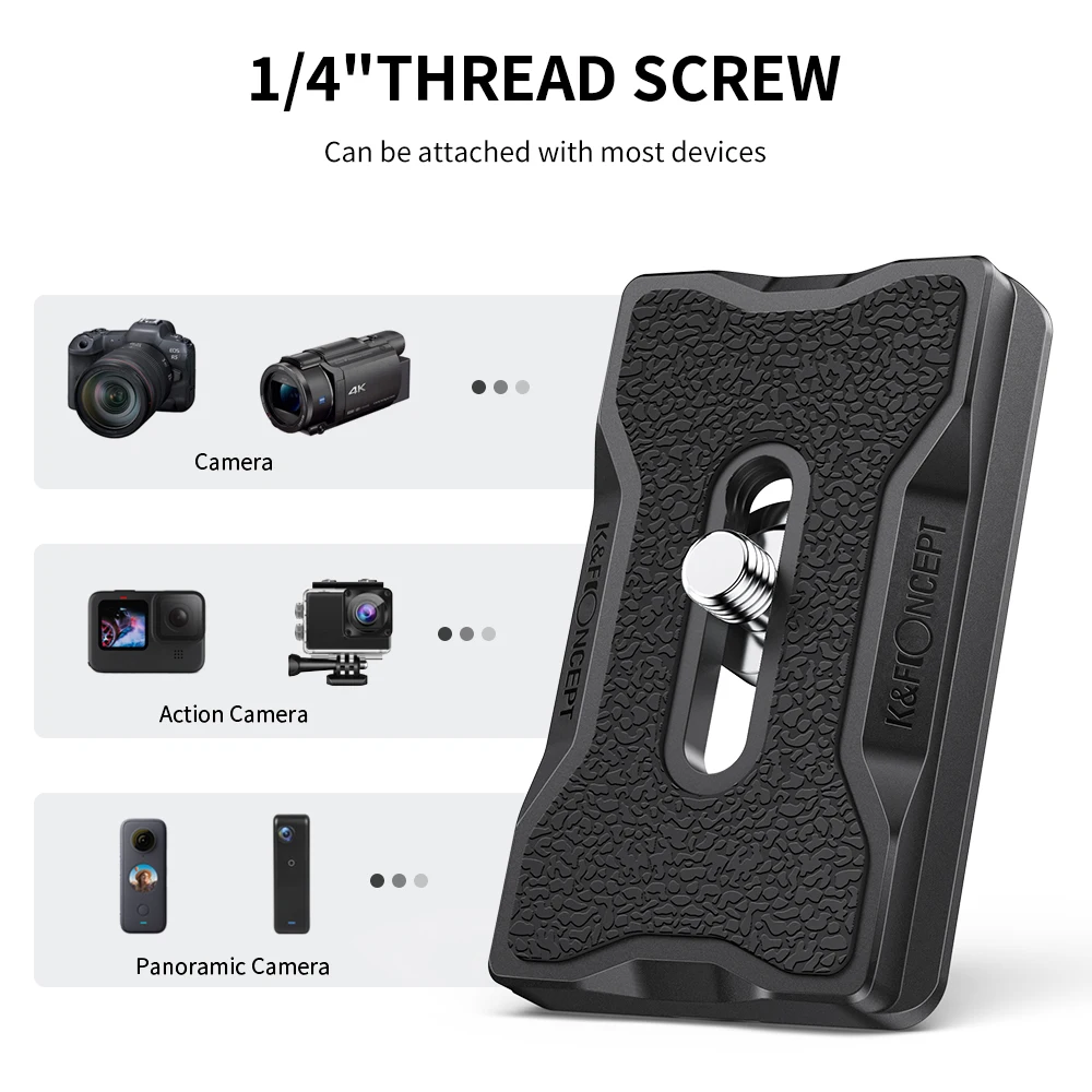 Camera Tripod Plate Camera Mount Plate Camera Base Plate K&F Concept Camera Tripod Quick Release Mounting Plate Aluminium KF-28 Series for Tripods Ball Heads Universal DSLR Camera Mount