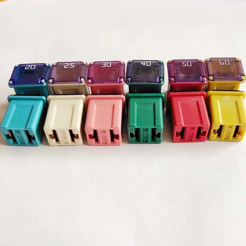 Car Fuse Box Insert Square Long Short Leg Square 20A30A40A50A60A 2pcs