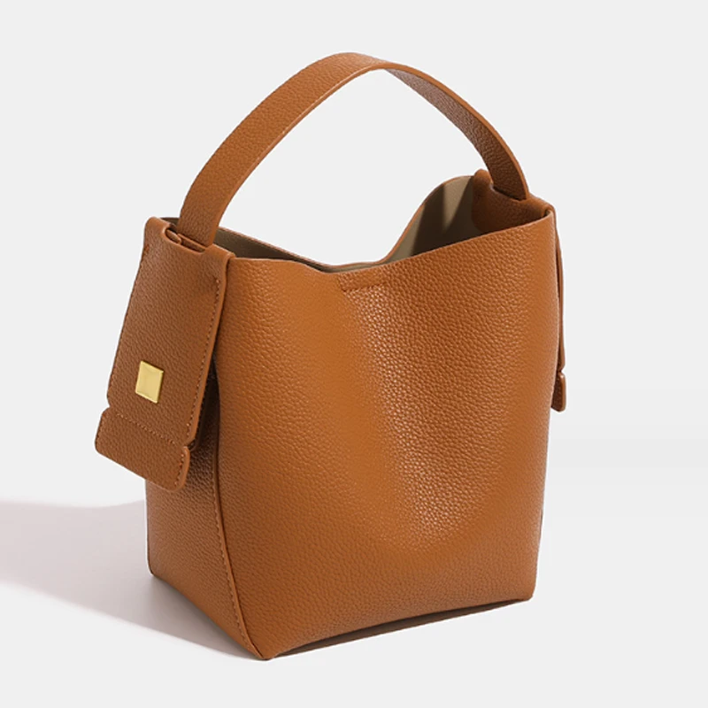 

Простая дизайнерская сумка-мешок, женская сумка, новинка 2023, простая однотонная сумка, вместительная сумка на плечо для поездок