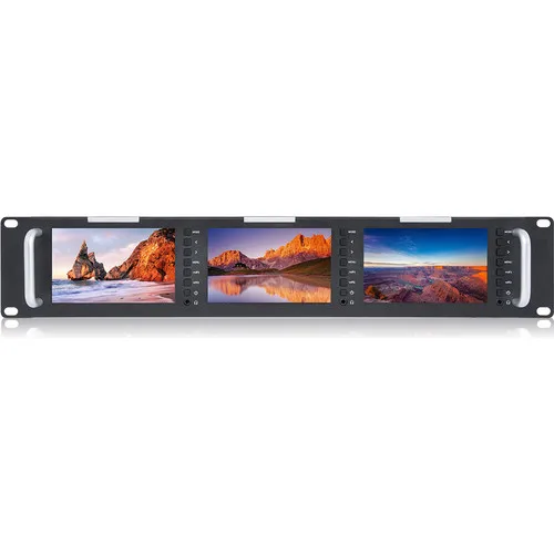 Feelworld T51 5 Inch 2RU 3G-SDI HDMI- Monitor LCD Rack Mount Monitor with AV Input and Output Broadcast Level Quality Monitors