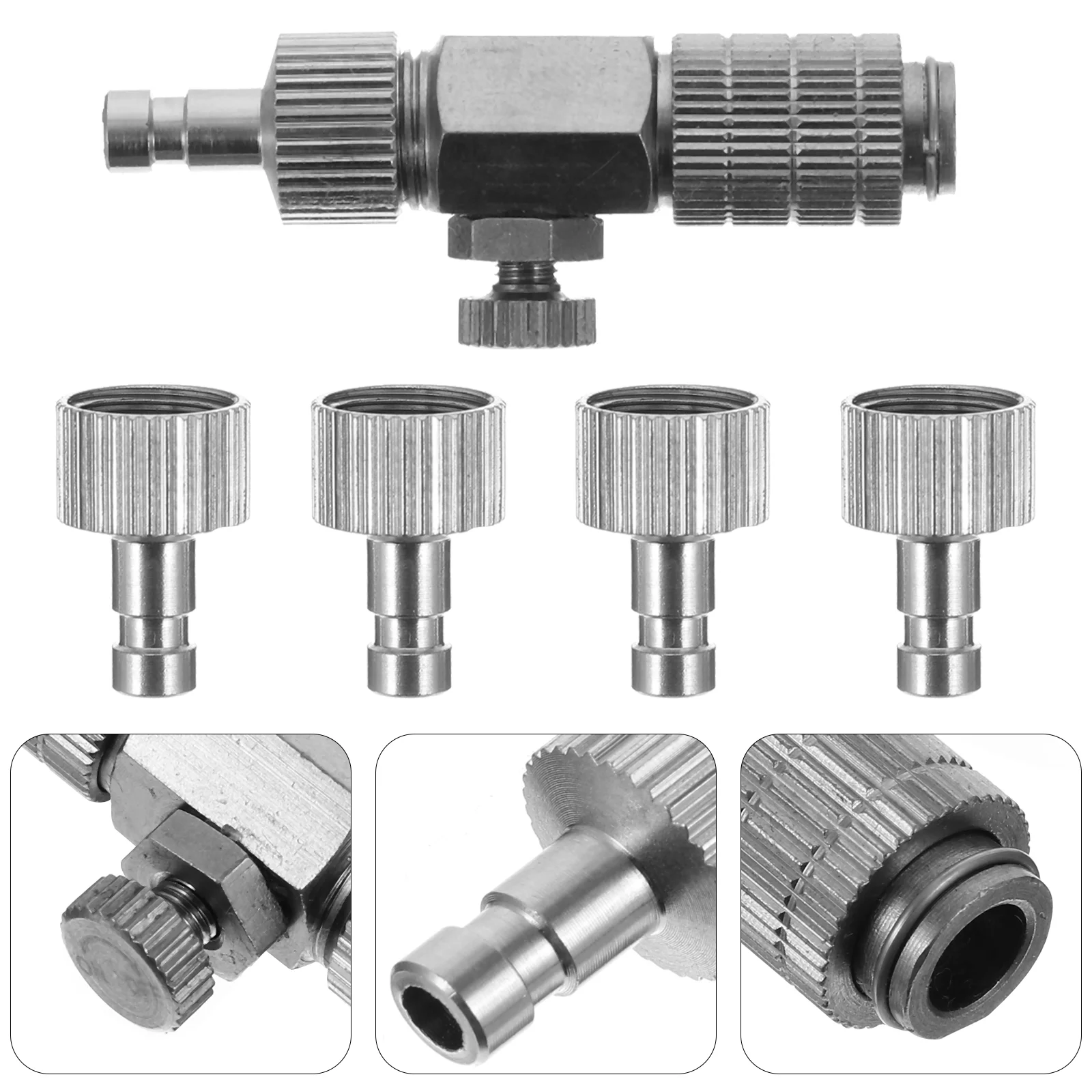 Air Brush Adapter Fittings, Air Brush Hose Fittings, Metal For