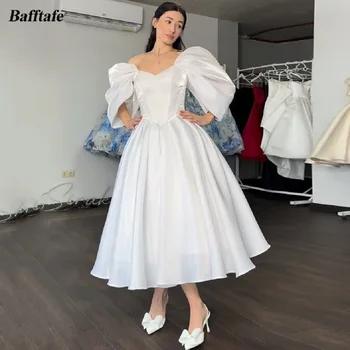 Bafftafe Shiny Satin Short Evening Gowns Customized Off The Shoulder Corset Women's Prom Dresses Formal Party Wedding Dress 2026 1