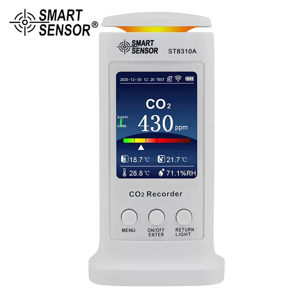 

Carbon Dioxide Recorder Air Quality Monitor Digital Real-Time Tracking CO2 Gas Detector With WIFI LCD Display Data Gas Analyzer