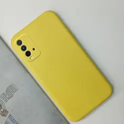 Étui en silicone mat coloré et mignon pour smartphone - Noir, Rose, Rouge, Jaune