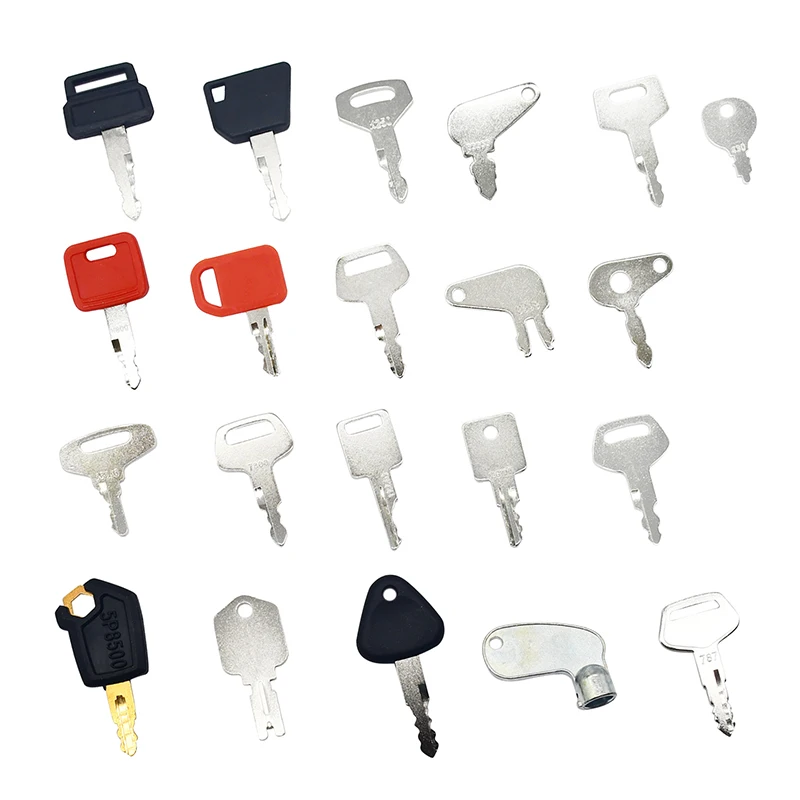 21PCS Heavy Equipment Ignition Keys Set AT195302 AR51481 H800R Compatible with John Deere Dozer Backhoe
