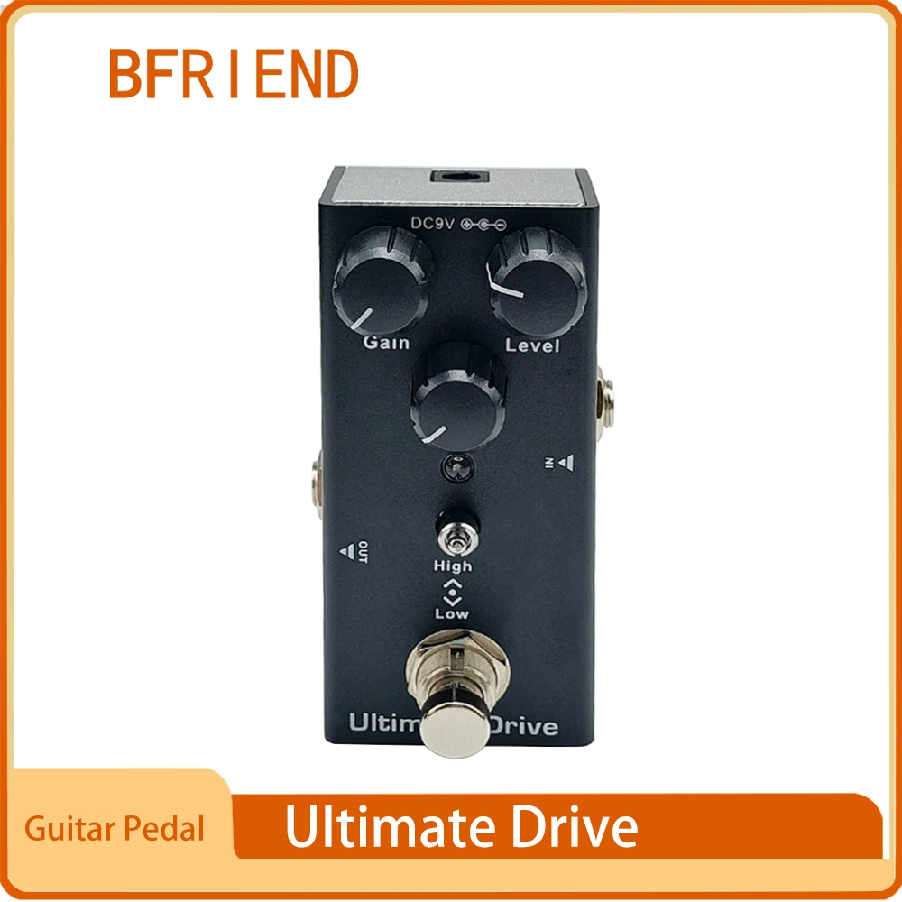 

Electric Guitar Ultimate Drive Gain/Level/Tone Knob High/Low Frequency Effect Pedal Mini Single Type DC 9V True Bypass