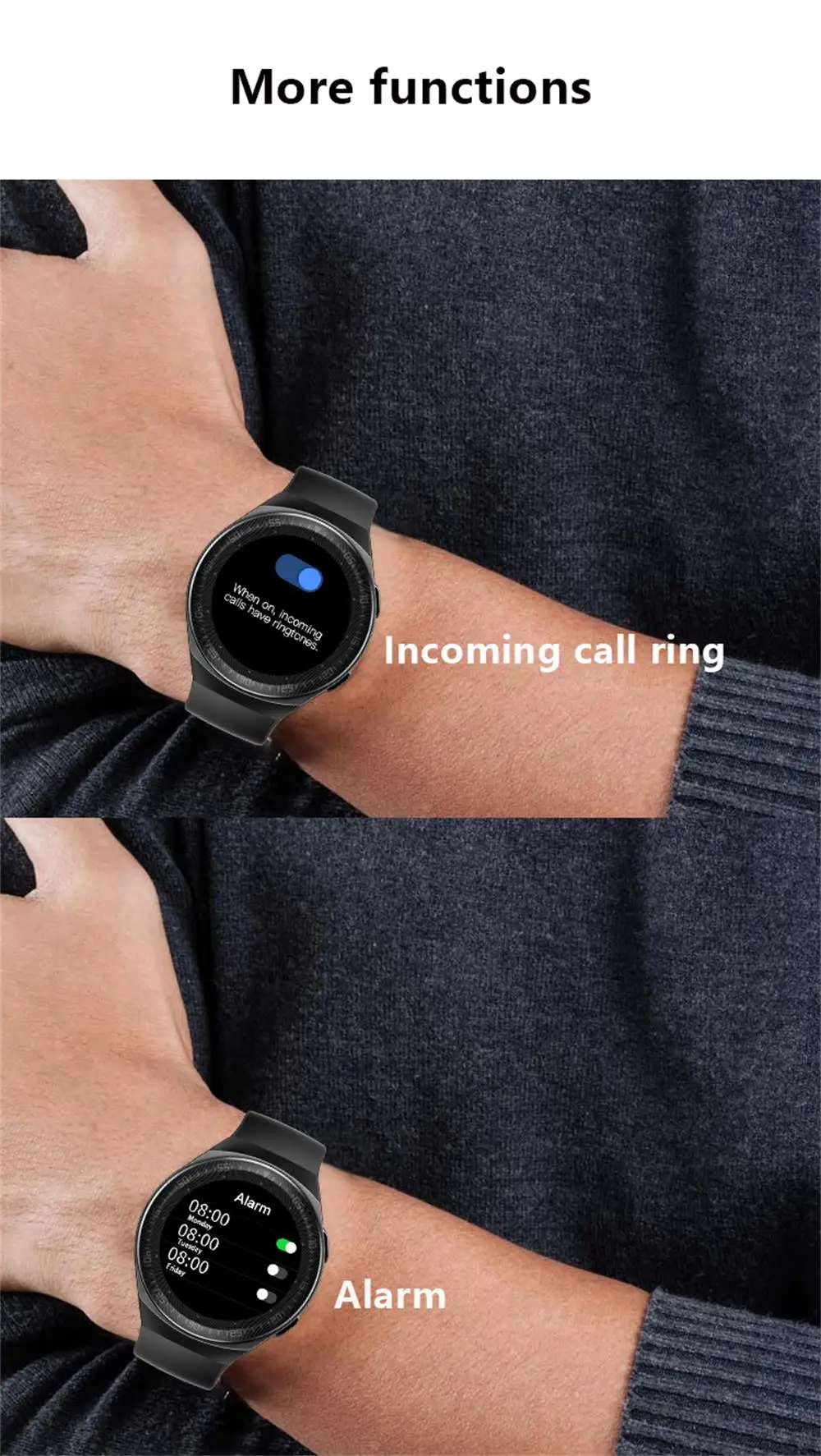 8G Memory Music MT3 Smart Watch Sound Record Storage Blue Tooth Call Smartwatch For Men Women Blood Pressure Fitness Tracker
