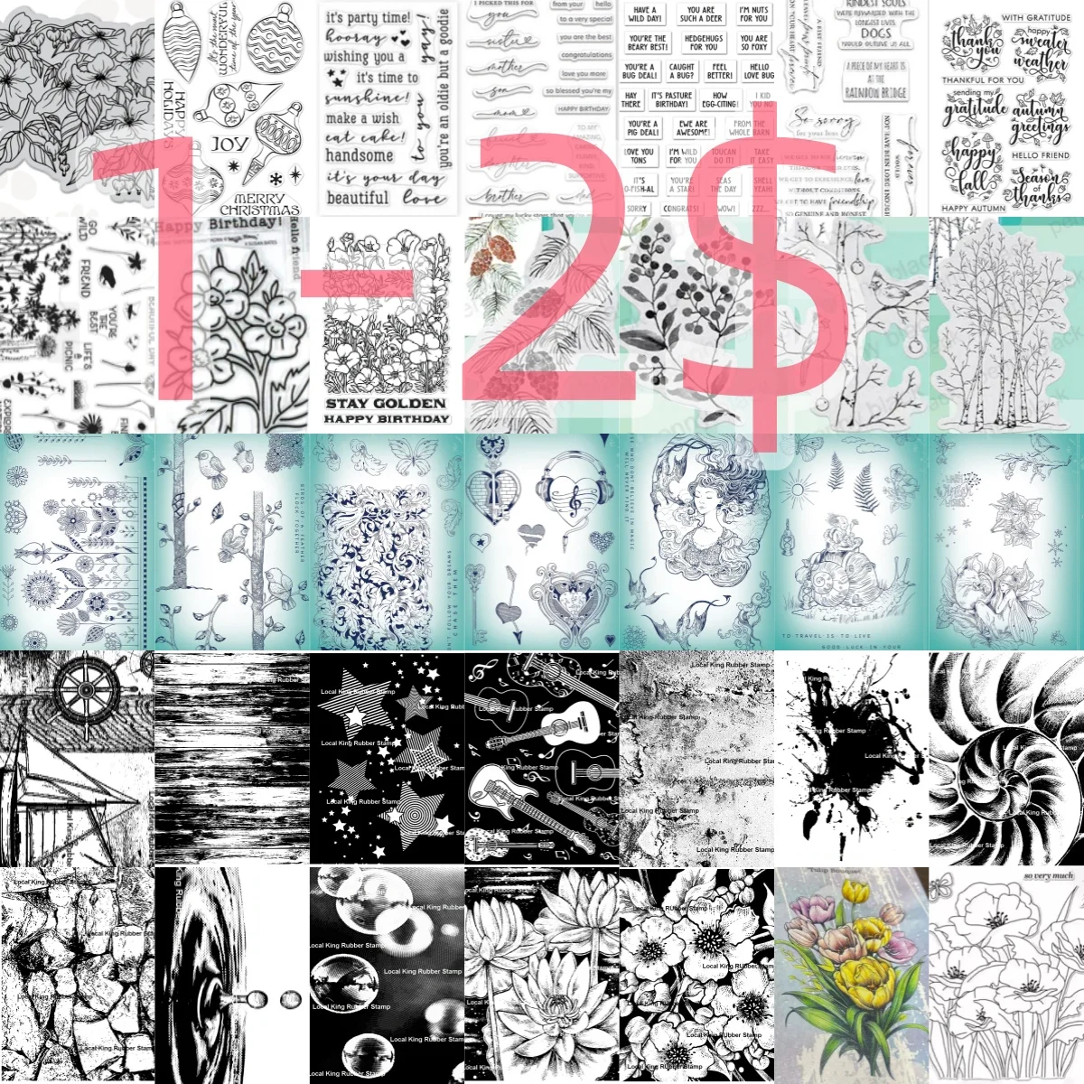 Clear Stamps DIY Scrapbook Embossed Handcraft Paper Card Album Craft Template Supplies Decoration 1-2$Clearance