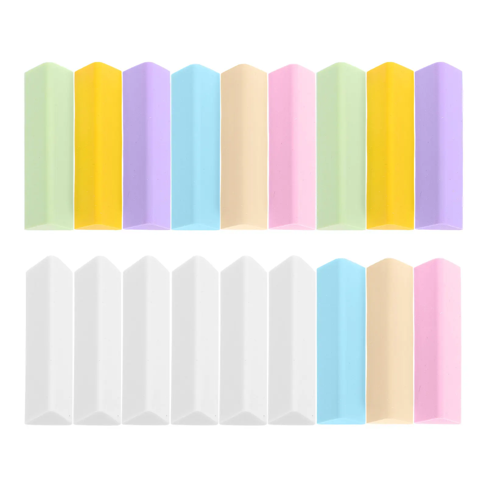 18Pcs 삼각형 지우개 비 얼룩 방지 Tpe 재료 아트 드로잉 쓰기 스케치 학교 용품 다기능 귀여운