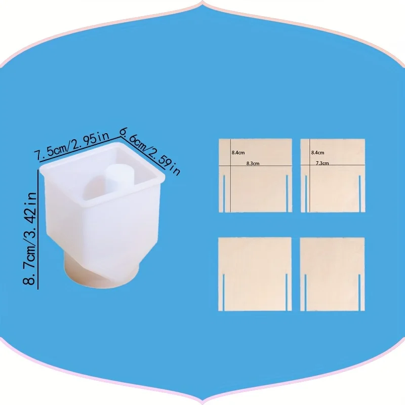 1 قطعة قالب سيليكون على شكل منزل صغير لأنبوب اختبا...