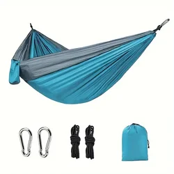Portable Lightweight Parachute Nylon Hammock (Blue)